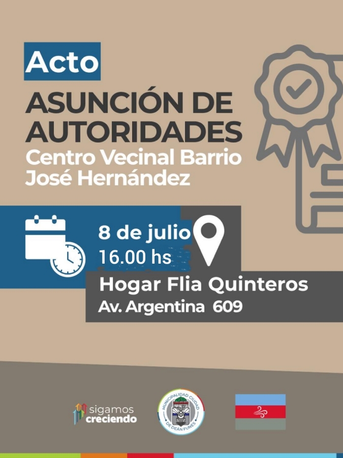 ACTO DE ASUNCIÓN DE AUTORIDADES: CENTRO VECINAL BARRIO JOSÉ HERNÁNDEZ