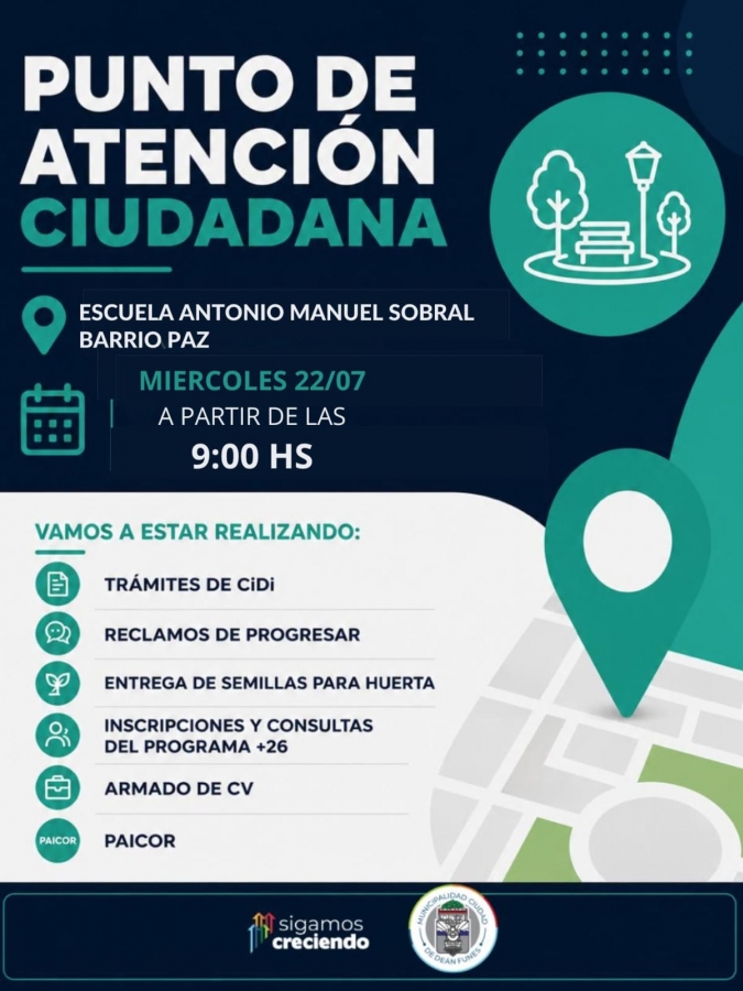 PUNTO DE ATENCIÓN CIUDADANA EN ESCUELA MANUEL SOBRAL DE BARRIO PAZ