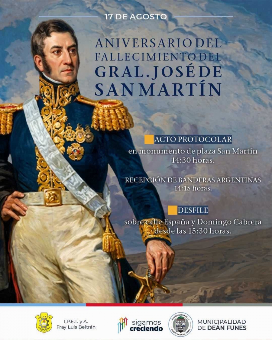 ACTO 176° ANIVERSARIO DEL FALLECIMIENTO DEL GRAL DN. JOSÉ DE SAN MARTÍN