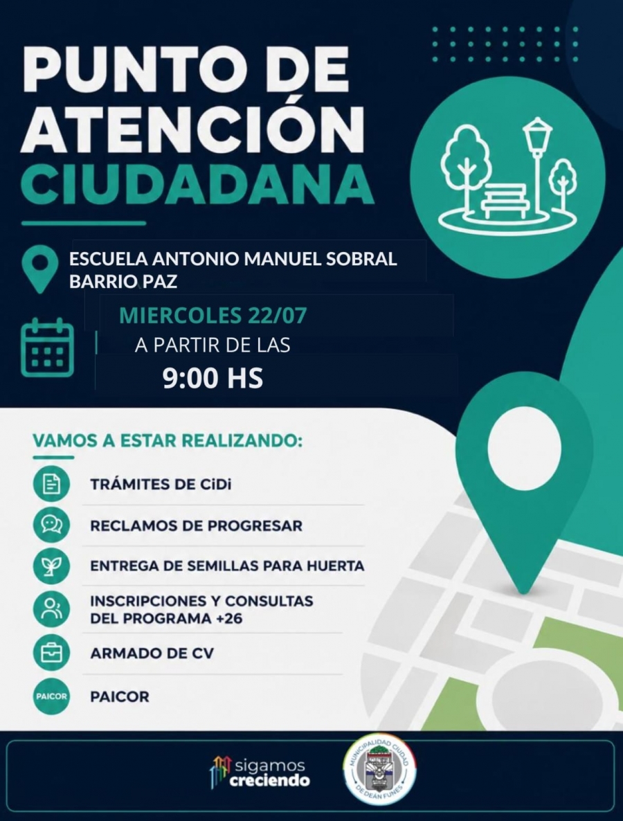 PUNTO DE ATENCIÓN CIUDADANA EN ESCUELA MANUEL SOBRAL DE BARRIO PAZ