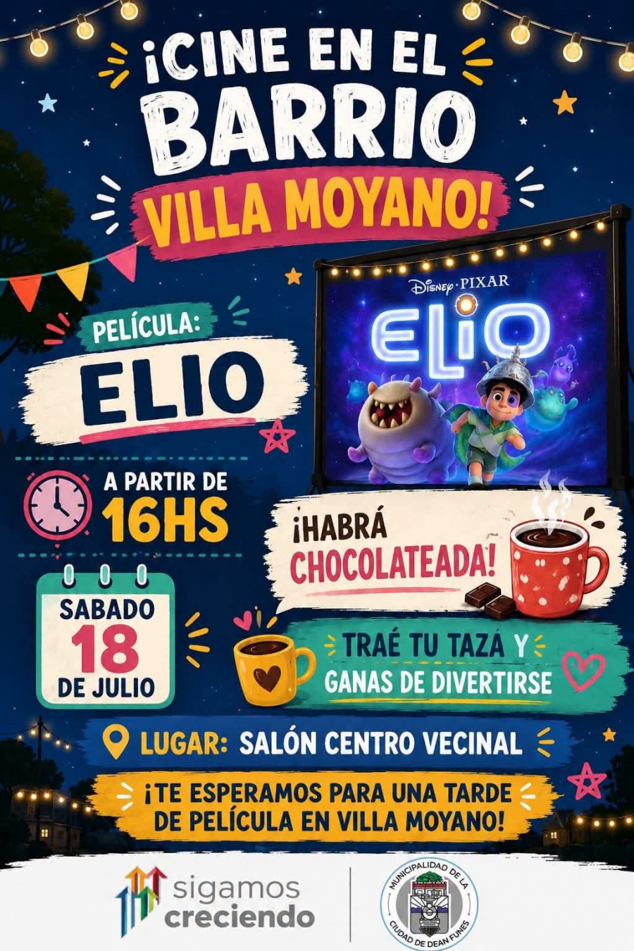 VUELVE EL CINE EN EL BARRIO VILLA MOYANO