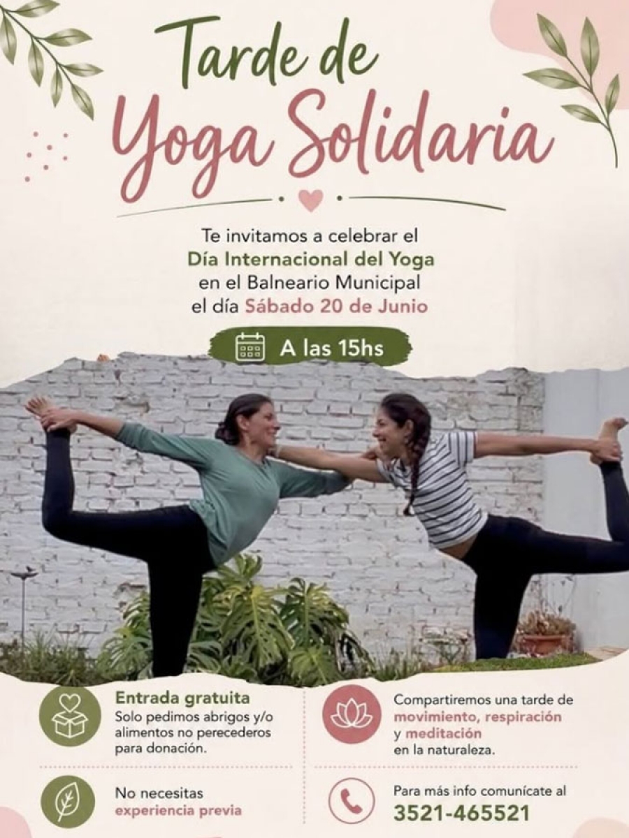 Tarde de Yoga Solidaria en Deán Funes