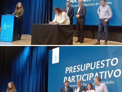 NUESTRA INTENDENTE FIRMÓ UN  CONVENIO CON LA UNIVERSIDAD NACIONAL DE  CÓRDOBA