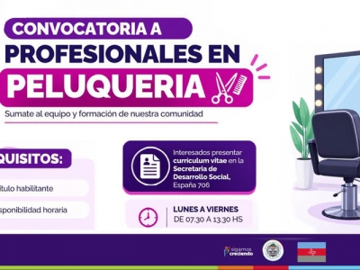 CONVOCATORIA A PROFESIONALES EN PELUQUERÍA